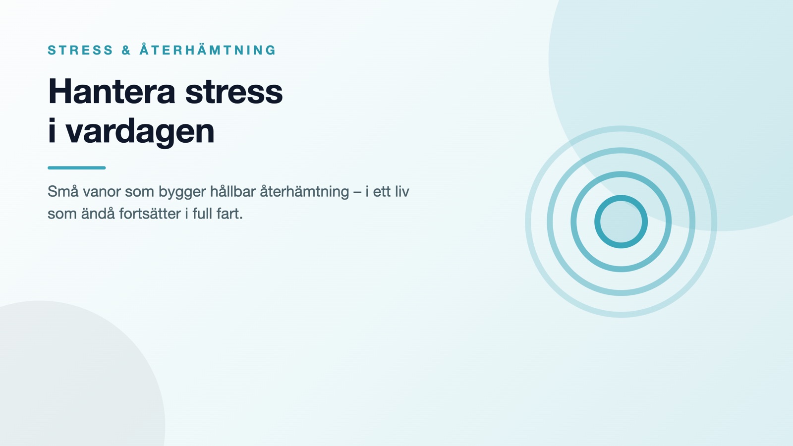 Hantera stress i vardagen – små vanor som bygger hållbar återhämtning