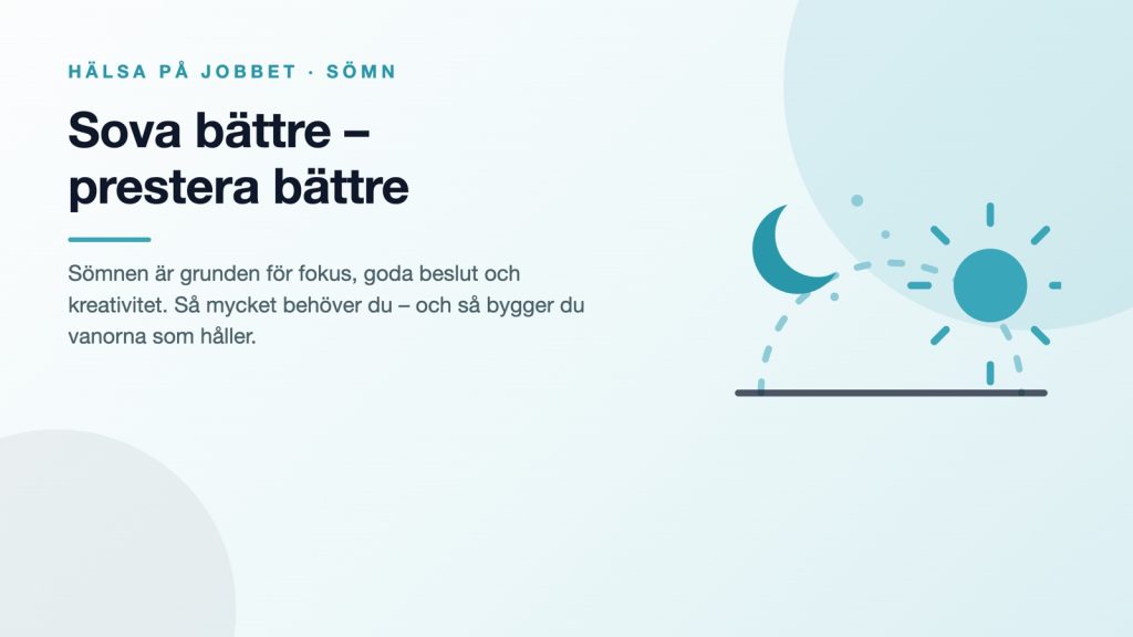 Sova bättre för mer fokus på jobbet – från natt till morgon